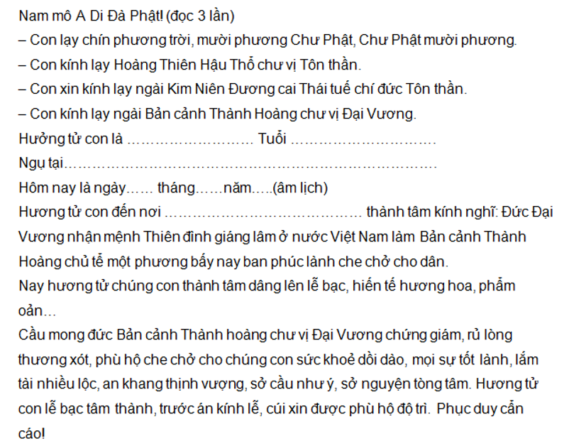 Văn Khấn Lễ Thành Hoàng Ở Đền Đình Miếu Phủ: Bài Khấn Chuẩn & Nghi Thức (2024)