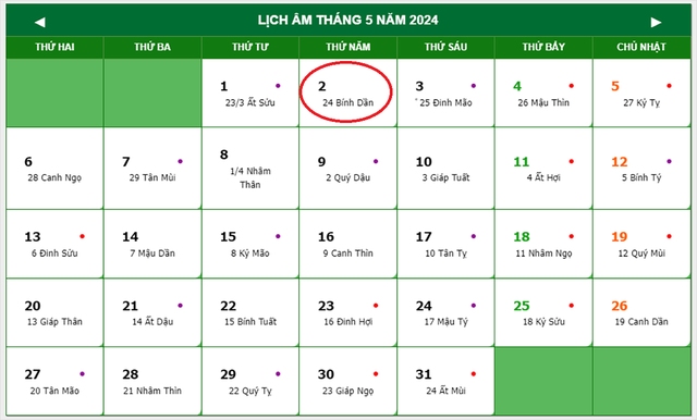 Lịch Âm 2 tháng 5/2024 Giải Mã Bí Ẩn Ngày "Tứ Mệnh Hoàng Đạo" - Vận May & Cát Tường?